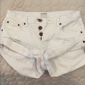 One Teaspoon White Denim Bandits